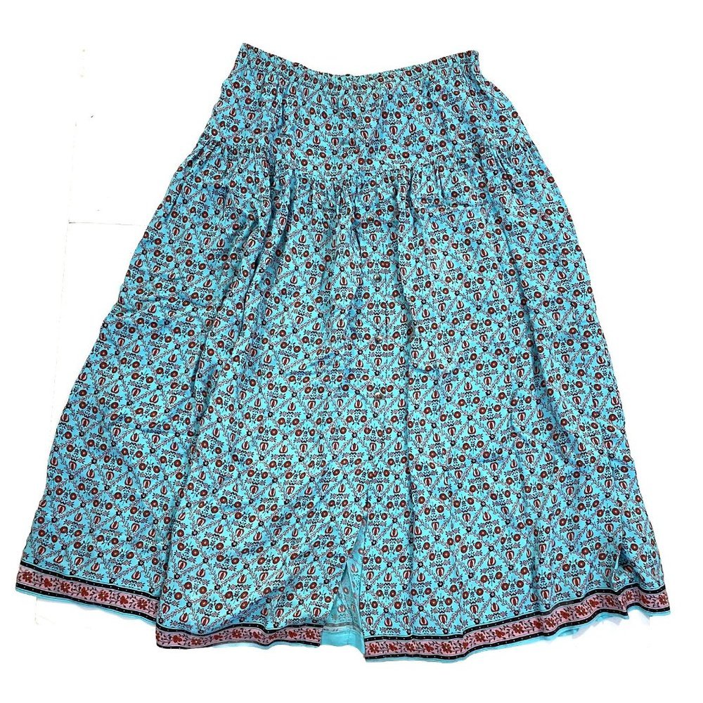 Saddle Ridge Vintage Collection Skirt‎ M Floral Maxi Western Prairie Made in USA
